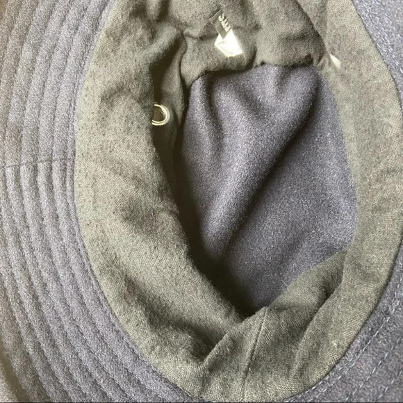 Navy Blue  Wool Blend Buckle Hat - Picture 11 of 15